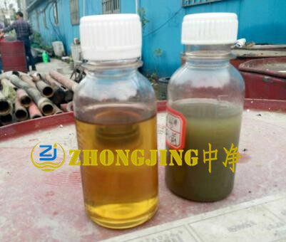 乳化后油品的净化效果
