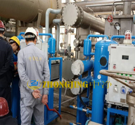 钢厂锻造润滑油真空滤油机指导安装